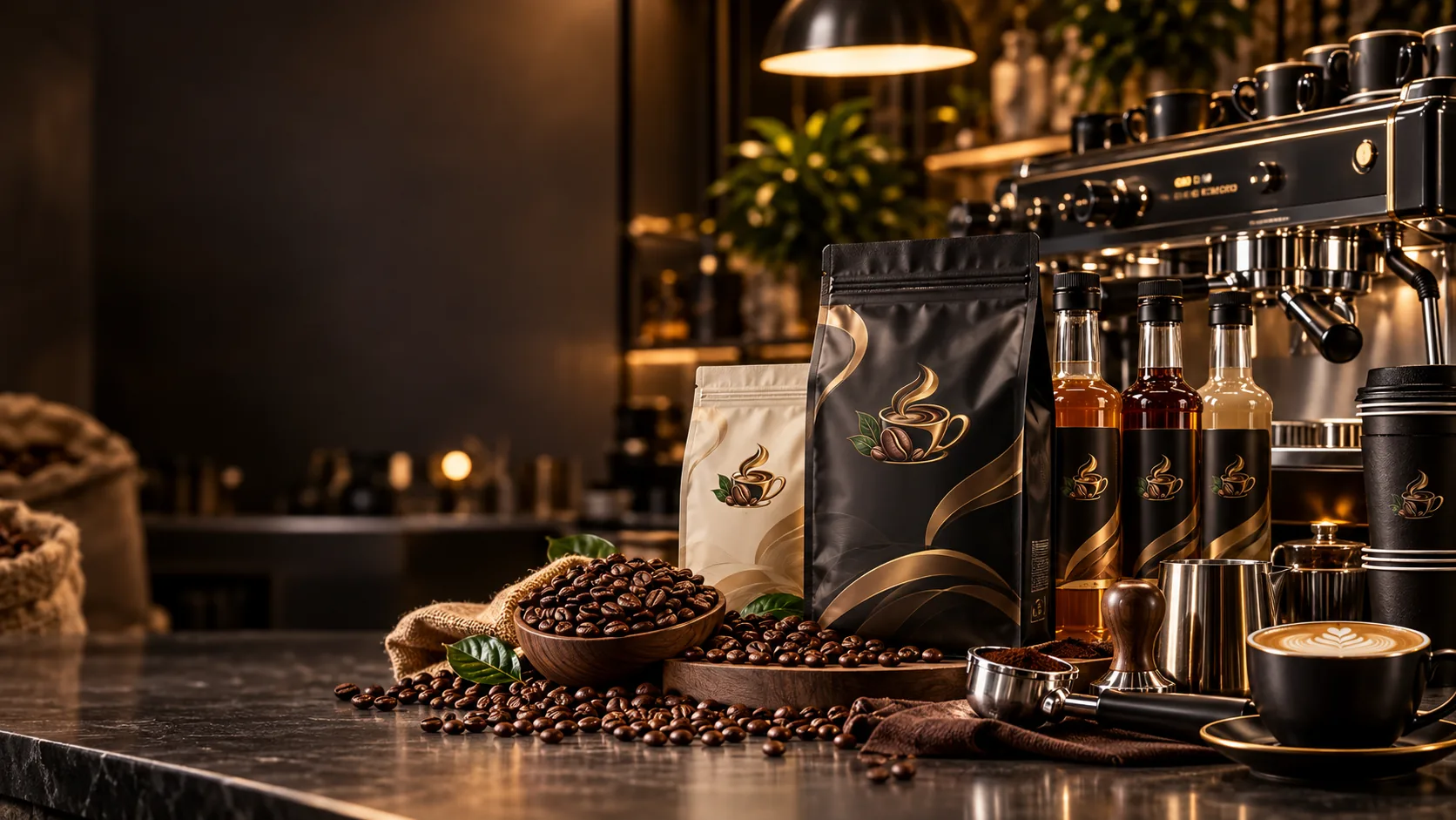 Beautiful professional coffee bar