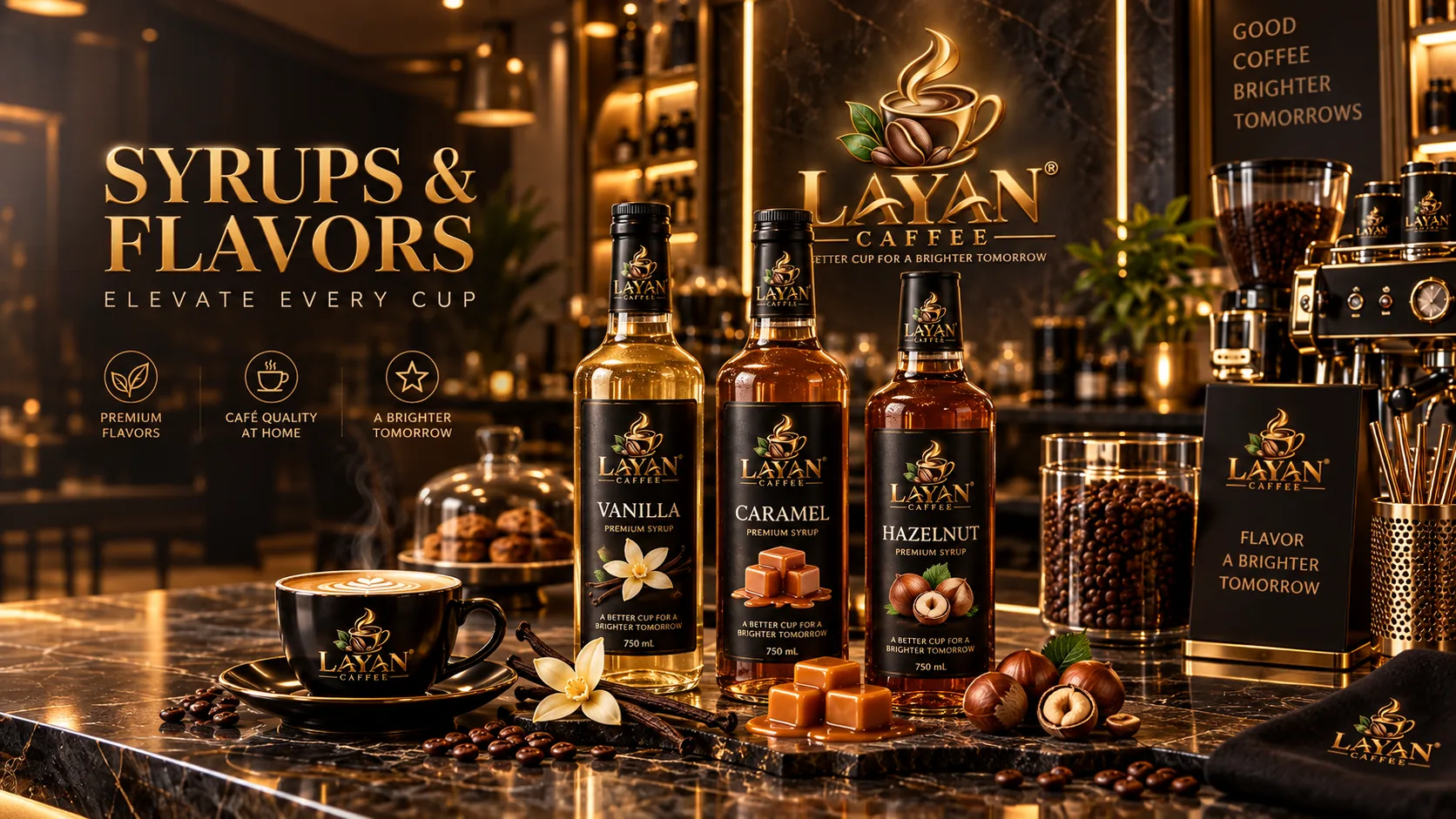 Premium café flavors and syrups